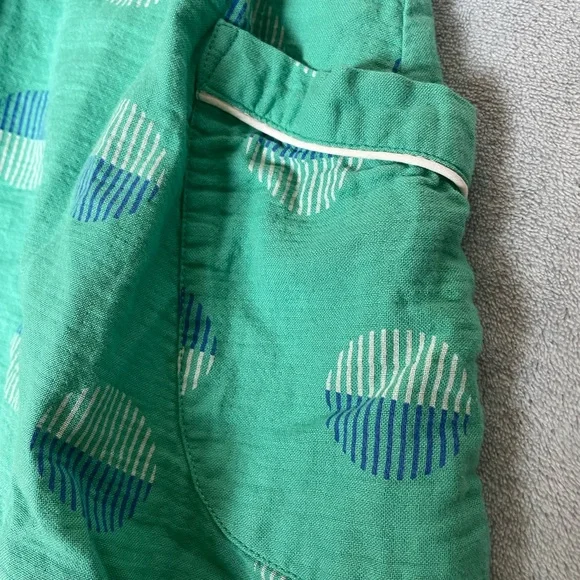 NWOT Open Edit Teal and Blue Patterned Organic Cotton Dress - Picture 4 of 6